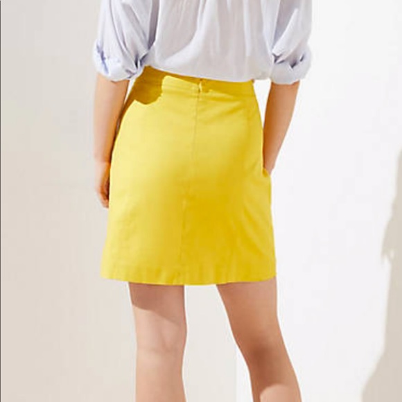 LOFT shift skirt. I have 00P and a 0P. Yellow - Picture 3 of 5